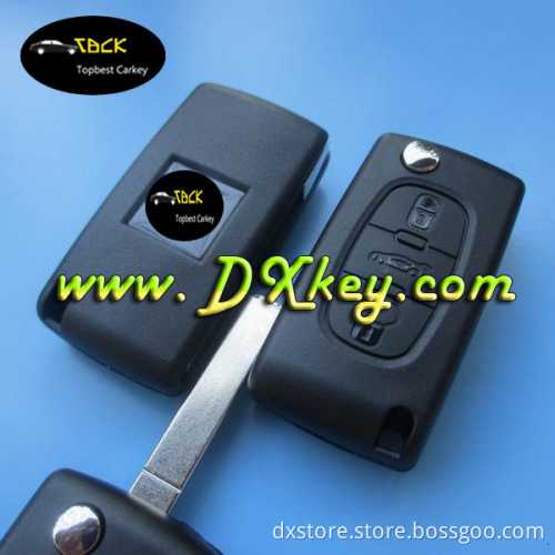 High quality 3 buttons car remote key with trunk button for peugeot 307 key Peugeot auto remote key CE0536 434 MHz ID46 Chip